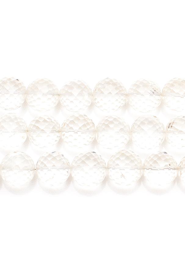 Crystal Quartz Clear Round Faceted Natural Beads