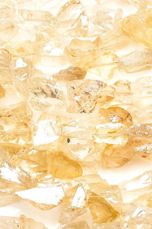 Rutilite White Nuggets Rough Mystic Coating Beads