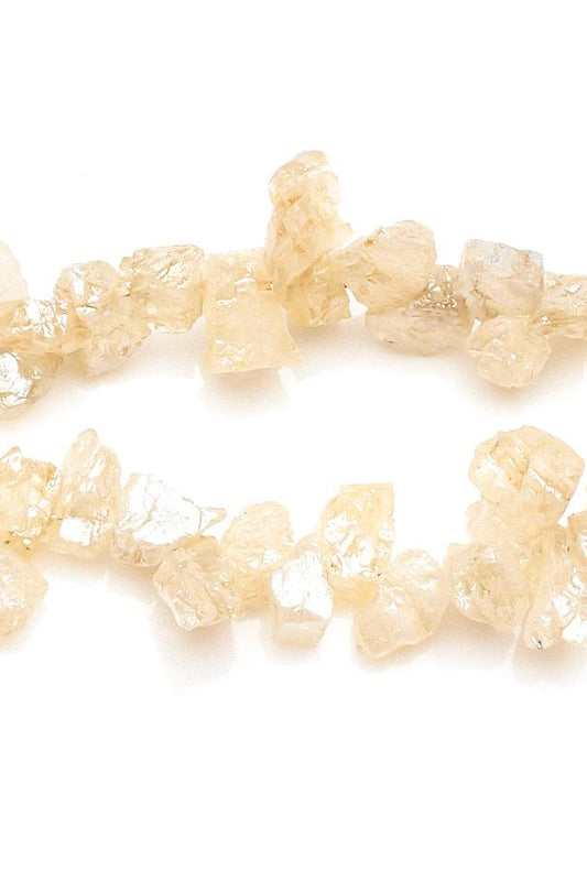 Moonstone White Nuggets Rough Mystic Coating Beads