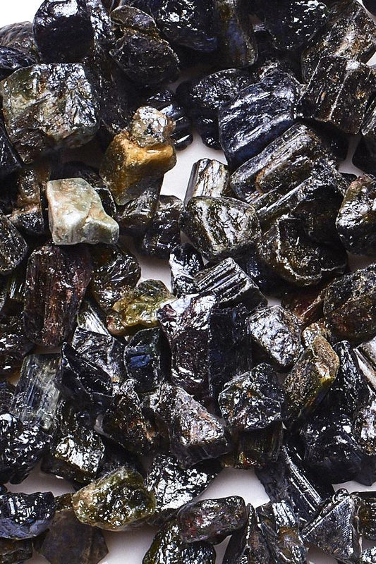 Black Spinel Mixed Nuggets Rough Mystic Coating Beads