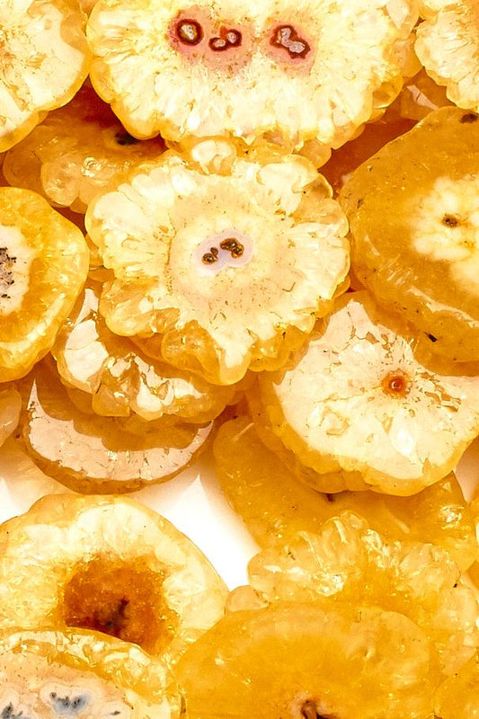 Solar Quartz Yellow Unsual Smooth Dyed Beads