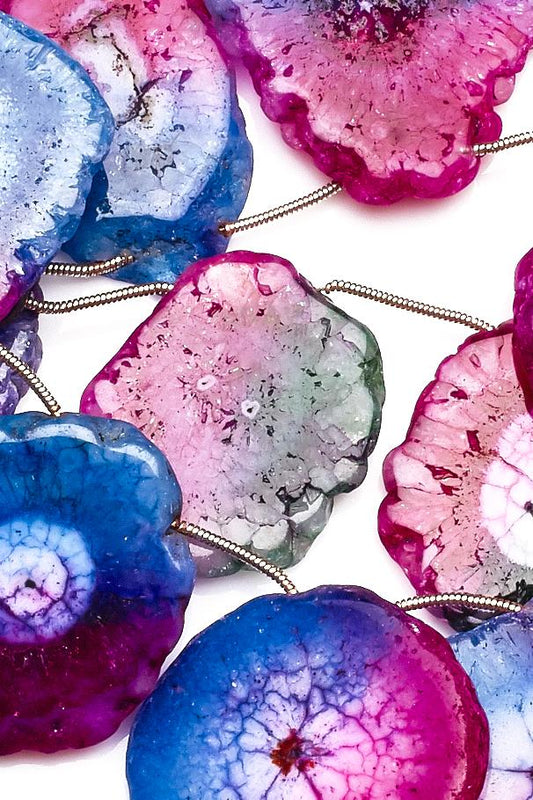 Solar Quartz Mixed Unsual Smooth Dyed Beads