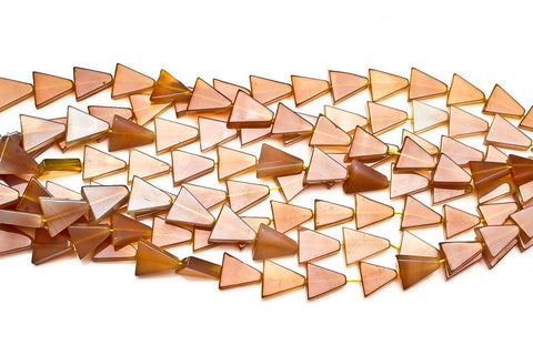 Chalcedony Brown Arrow Smooth Heat Treated Beads