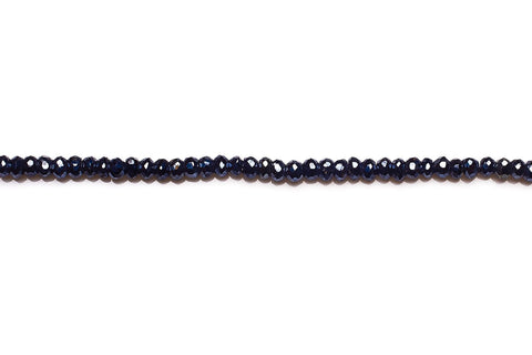Mystic Coated Black Spinel Rondelle Faceted Medium and Large Beads
