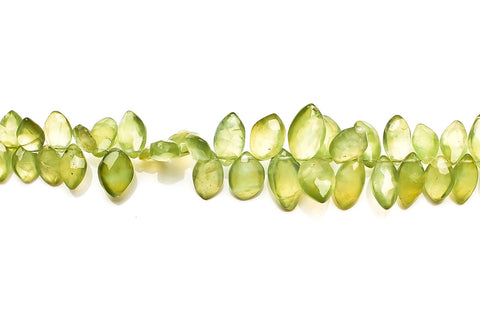 Prehnite Green Marquise Faceted Natural Beads