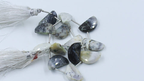 Tiffany Opal D Shape Faceted Natural Beads 8 Inches Strands