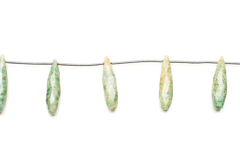 Amazonite Green Long Drop Faceted Natural Beads