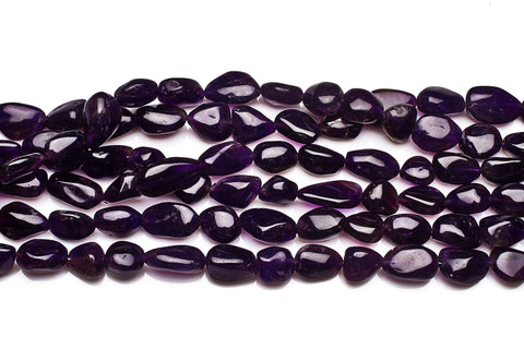 Amethyst Purple Nugget Smooth Natural Beads