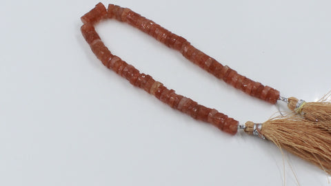 Carnelian Orange Tire Smooth Natural Beads 13.5 Inches Strands