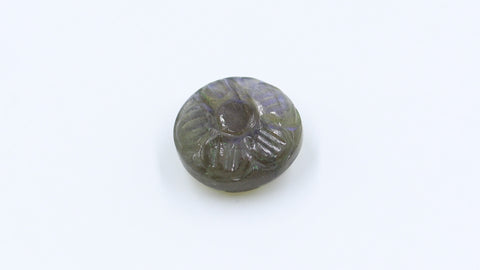 Labradorite Grey Flower Carving Natural Beads