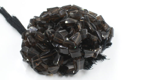 Smoky Quartz Brown Nugget Faceted Natural Beads