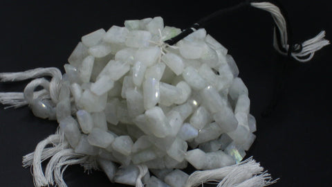 Rainbow Moonstone Nugget Faceted Natural Beads