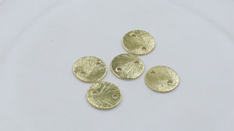 Gold Coated Brass Solid 10MM Round Blank