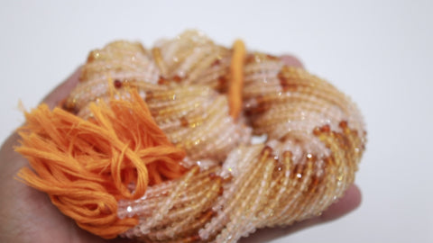 Carnelian Orange Round Faceted Natural Beads 12.5 Inches Strands
