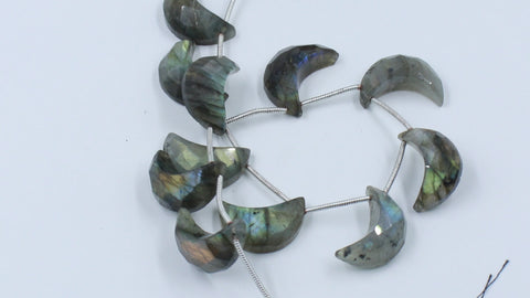 Labradorite Grey Moon Faceted Natural Beads 8 inches Strands