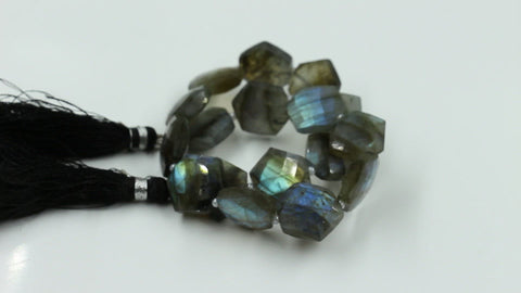 Mystic Coated Labradorite Hexagon Faceted Natural Beads