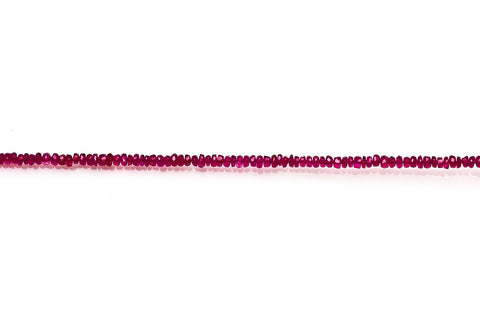 Ruby Red Rondelle Faceted Glass Filling Beads