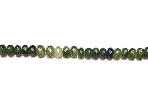 Green Rutile Green Rondelle Faceted Natural Beads