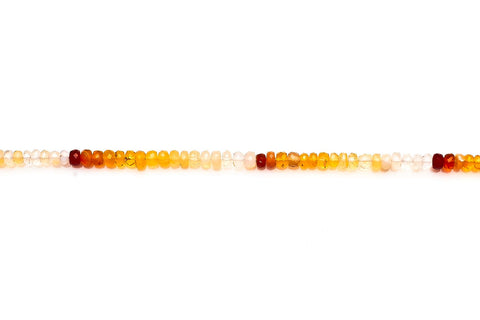 Mexican Opal Orange Rondelle Faceted Natural Beads