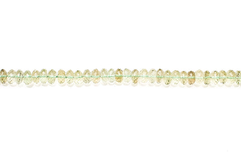 Green Amethyst Light Green Rondelle Faceted Natural Beads