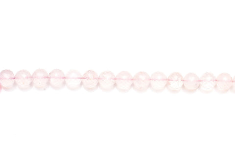 Rose Quartz Pink Round Faceted Natural Beads