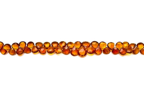 Citrine Brown Heart Faceted Natural Beads