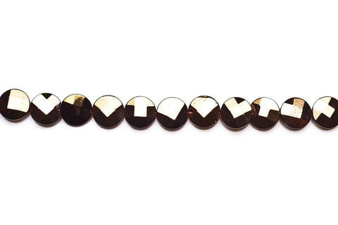 Pyrite Gold Oval Faceted Natural Beads