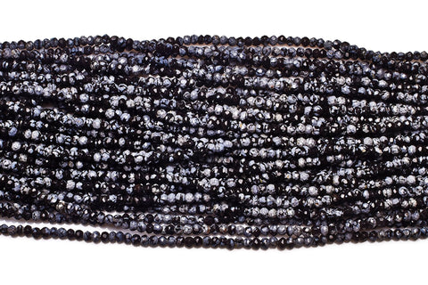 Chalcedony Blue Rondelle Faceted Natural Beads