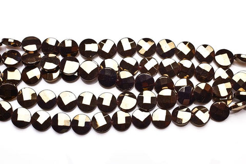 Pyrite Gold Oval Faceted Natural Beads